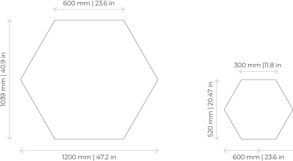 esagono flat_dimensioni