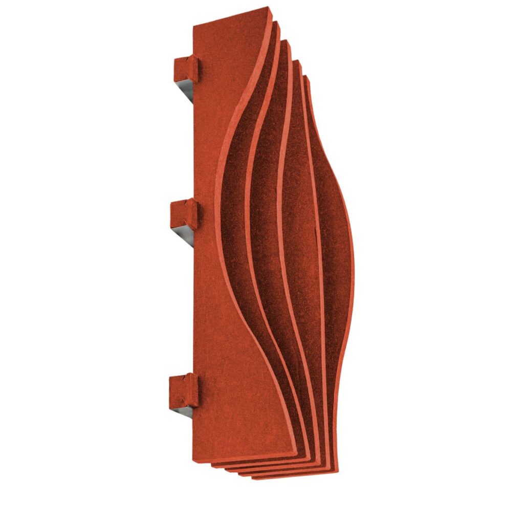 Pannello fonoassorbente decorativo in fibra di poliestere Mappyfiber L Wavy