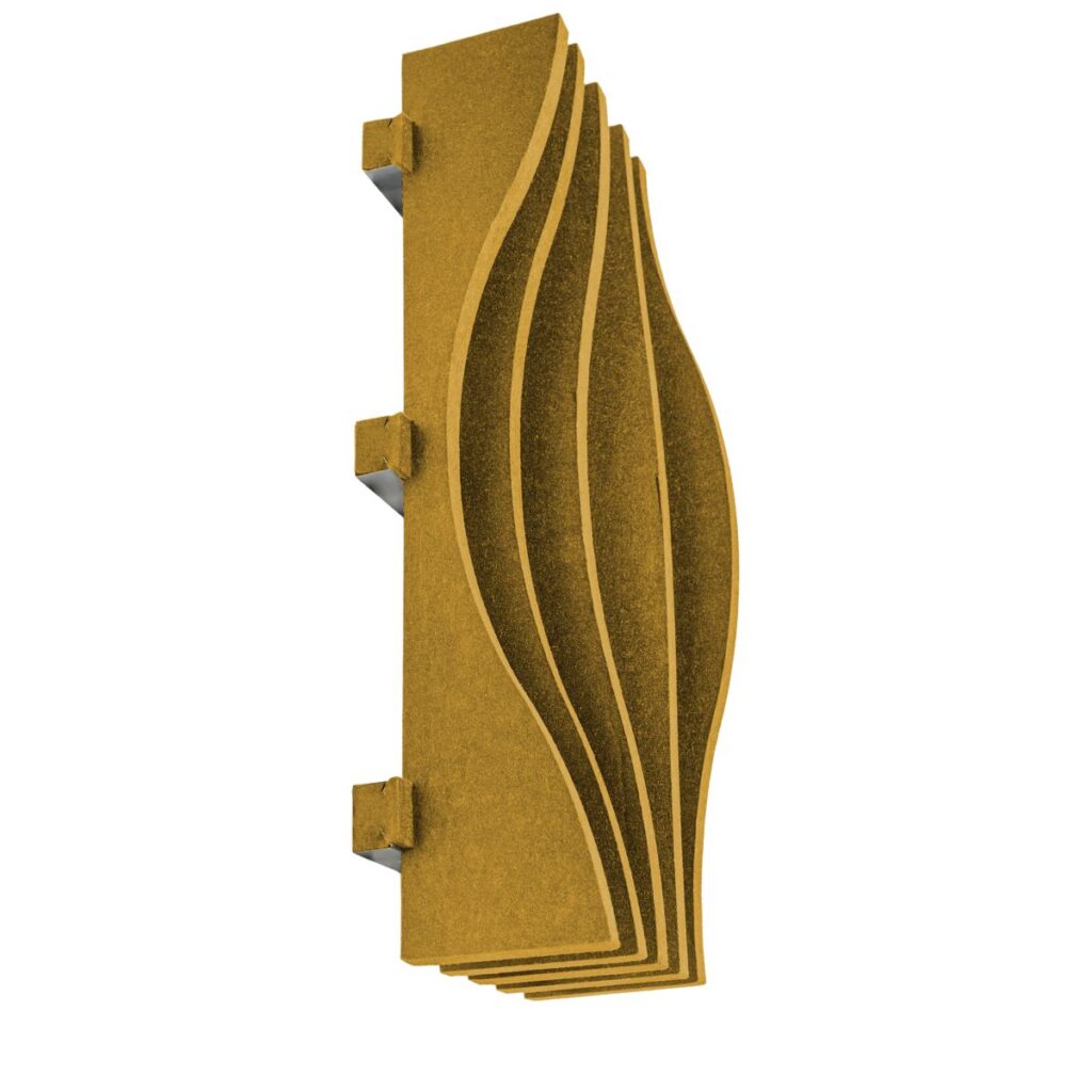 Pannello fonoassorbente decorativo in fibra di poliestere Mappyfiber L Wavy