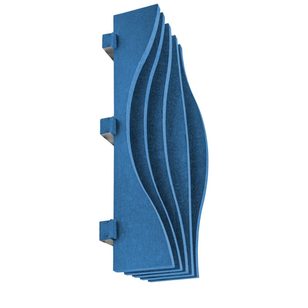 Pannello fonoassorbente decorativo in fibra di poliestere Mappyfiber L Wavy