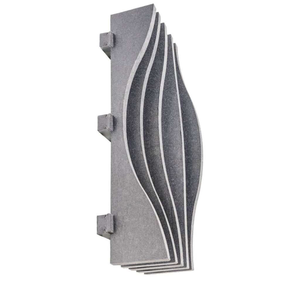 Pannello fonoassorbente decorativo in fibra di poliestere Mappyfiber L Wavy