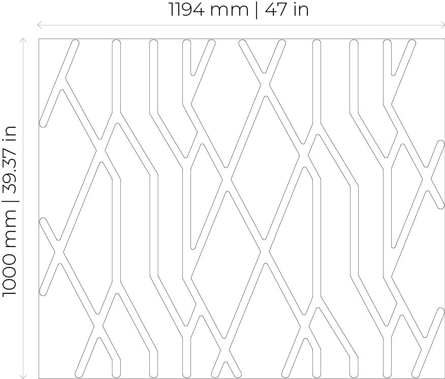 Pannello fonoassorbente Mappyfiber Infinity _ dimensioni