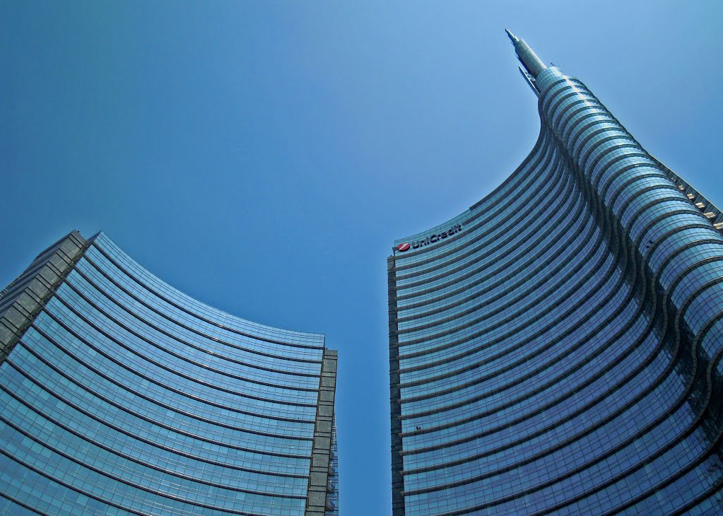 Unicredit Tower - pannello fonoisolante in fibra di poliestere Mappysil CR 400